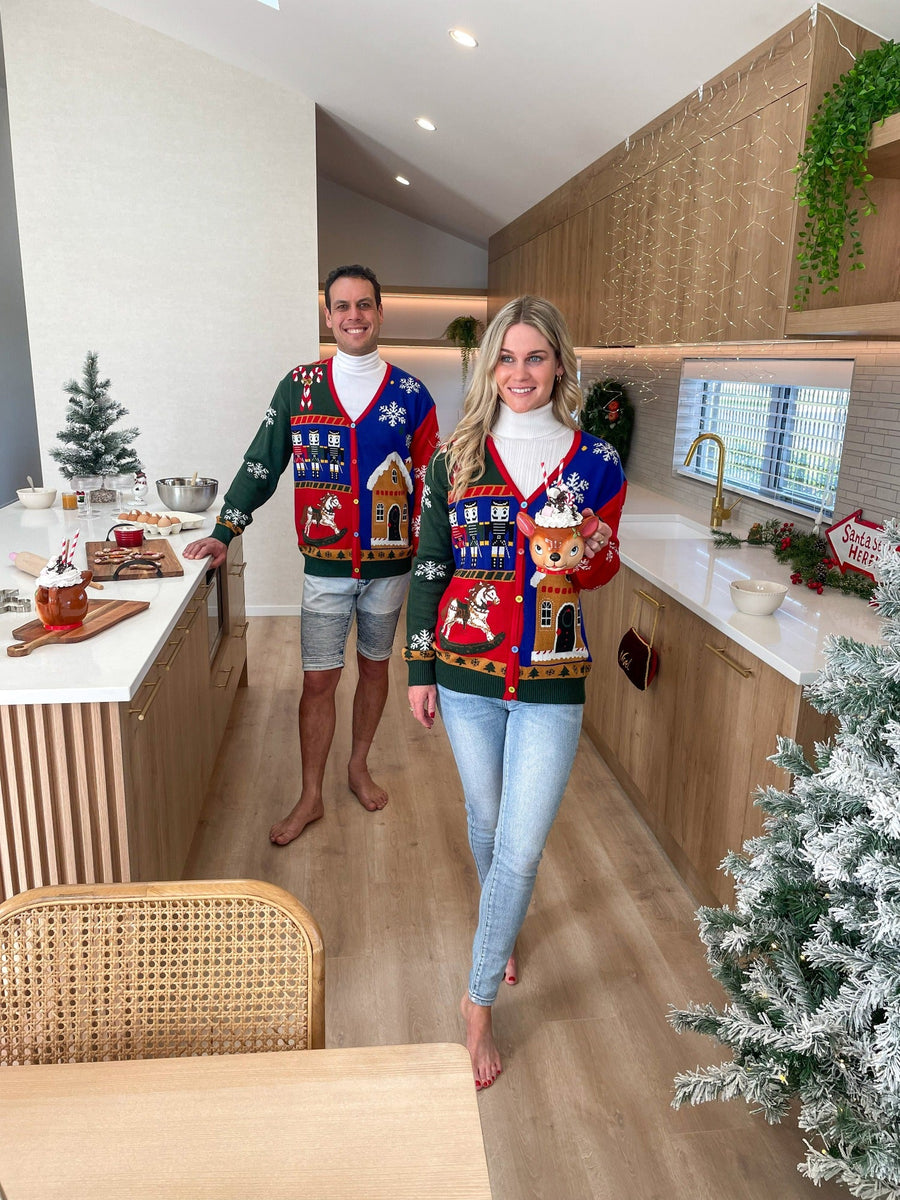 Men's Vintage Patchwork Christmas Cardigan Christmas Jumpers AU