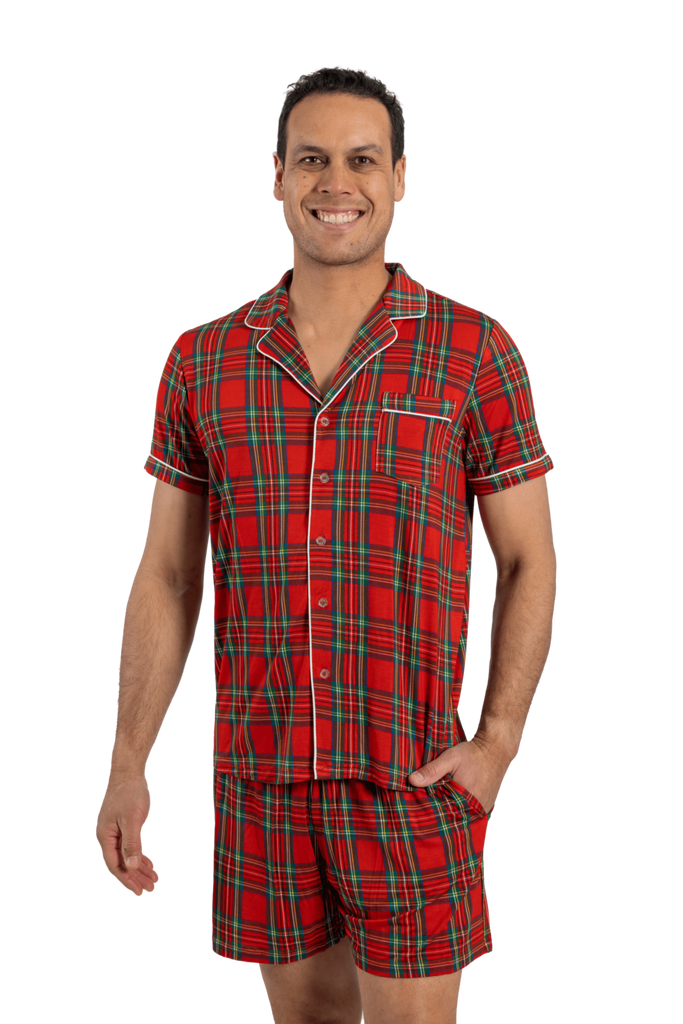 Red tartan pyjamas mens sale