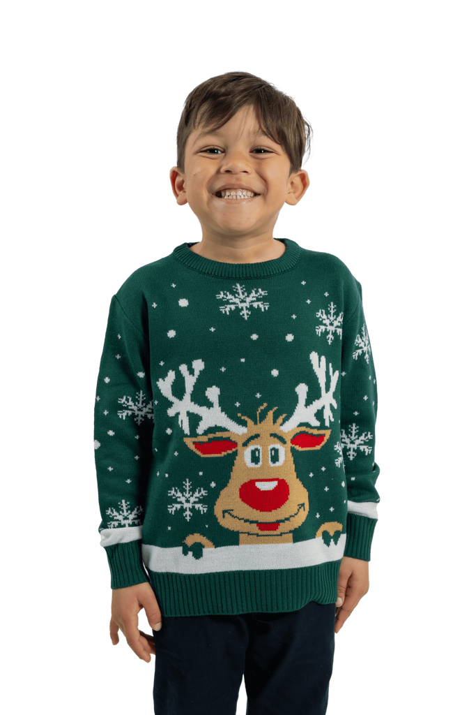 childrens rudolph christmas jumper