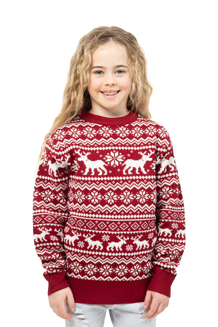 Children's Red Fair Isle Christmas Jumper Christmas Jumpers AU